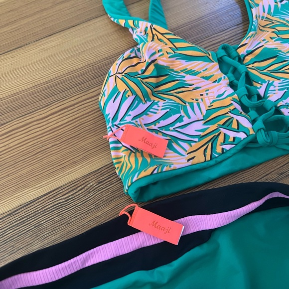 Maaji Green and pink floral bikini set - Picture 7 of 8